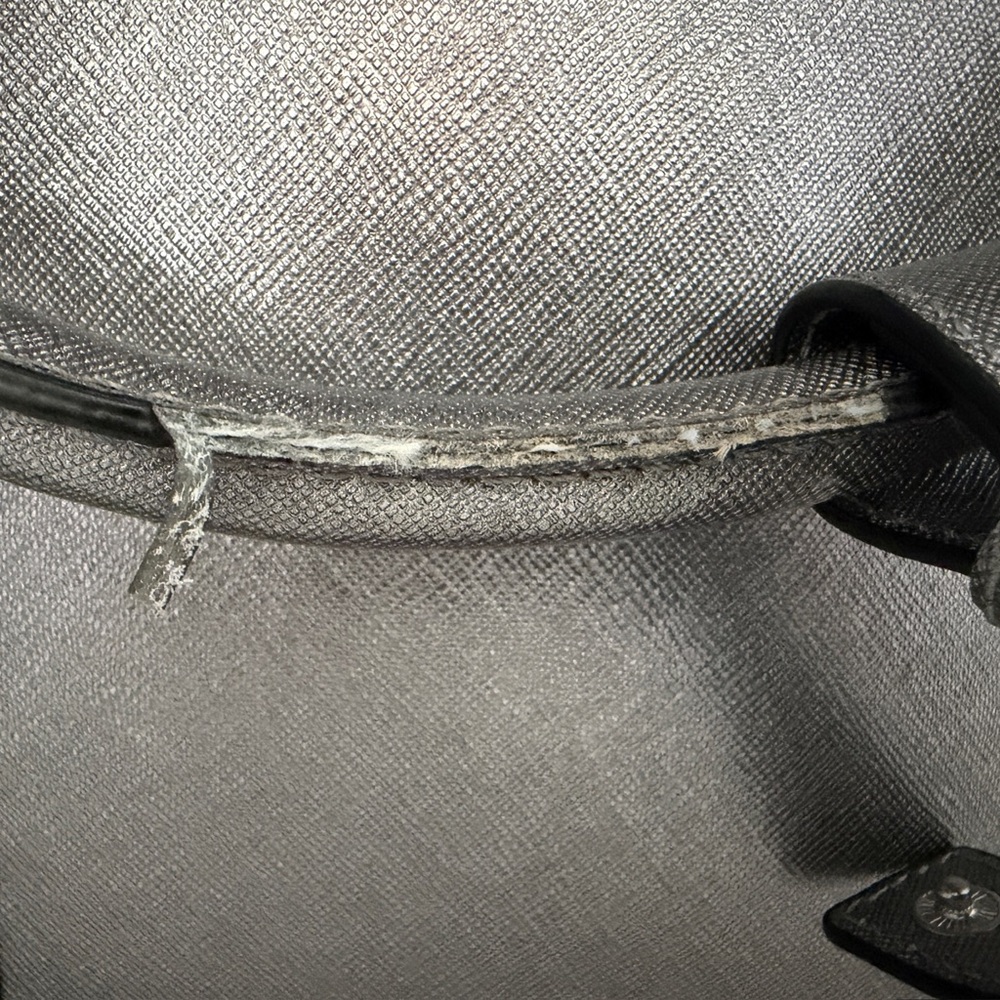 Henri Bendel Gray Satchel Silver Laptop/ Briefcase and COA - Picture 2 of 7